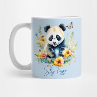 Watercolor Panda, stay fuzzy Mug